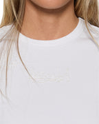 Womens 1999 Plus Baby Tee White Fitted Tees - White