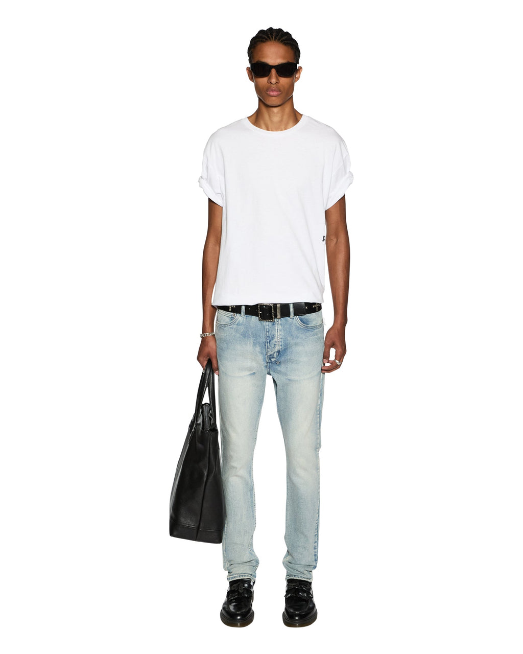 MENS 4 X 4 BIGGIE SS TEE OPTIC WHITE TEES