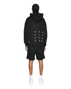 MENS 4 X 4 BIGGIE HOODIE JET BLACK FLEECE