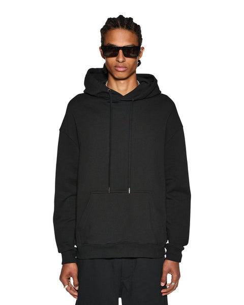 Mens 4 X 4 Biggie Hoodie Jet Black Fleece | Ksubi ++