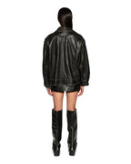 Womens Creed Jacket Aged Black Oversized Jackets - Black