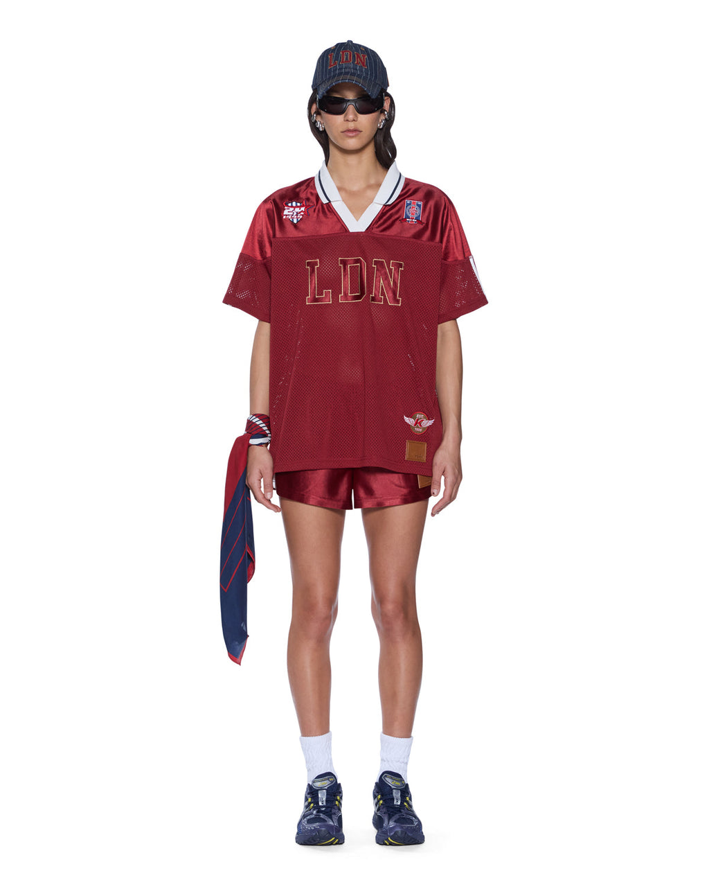 WOMENS LDN BOYFRIEND SS JERSEY GARNET FASHION TOPS
