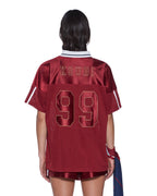 WOMENS LDN BOYFRIEND SS JERSEY GARNET FASHION TOPS