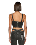 WOMENS DAUPHINE BUSTIER SHADOW FASHION TOPS