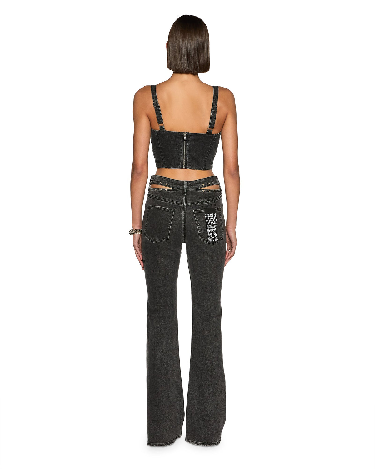 WOMENS DAUPHINE BUSTIER SHADOW FASHION TOPS