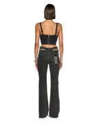 WOMENS DAUPHINE BUSTIER SHADOW FASHION TOPS