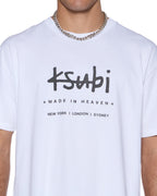 Mens Plated Biggie Ss Tee Tru White Oversized Tees - White