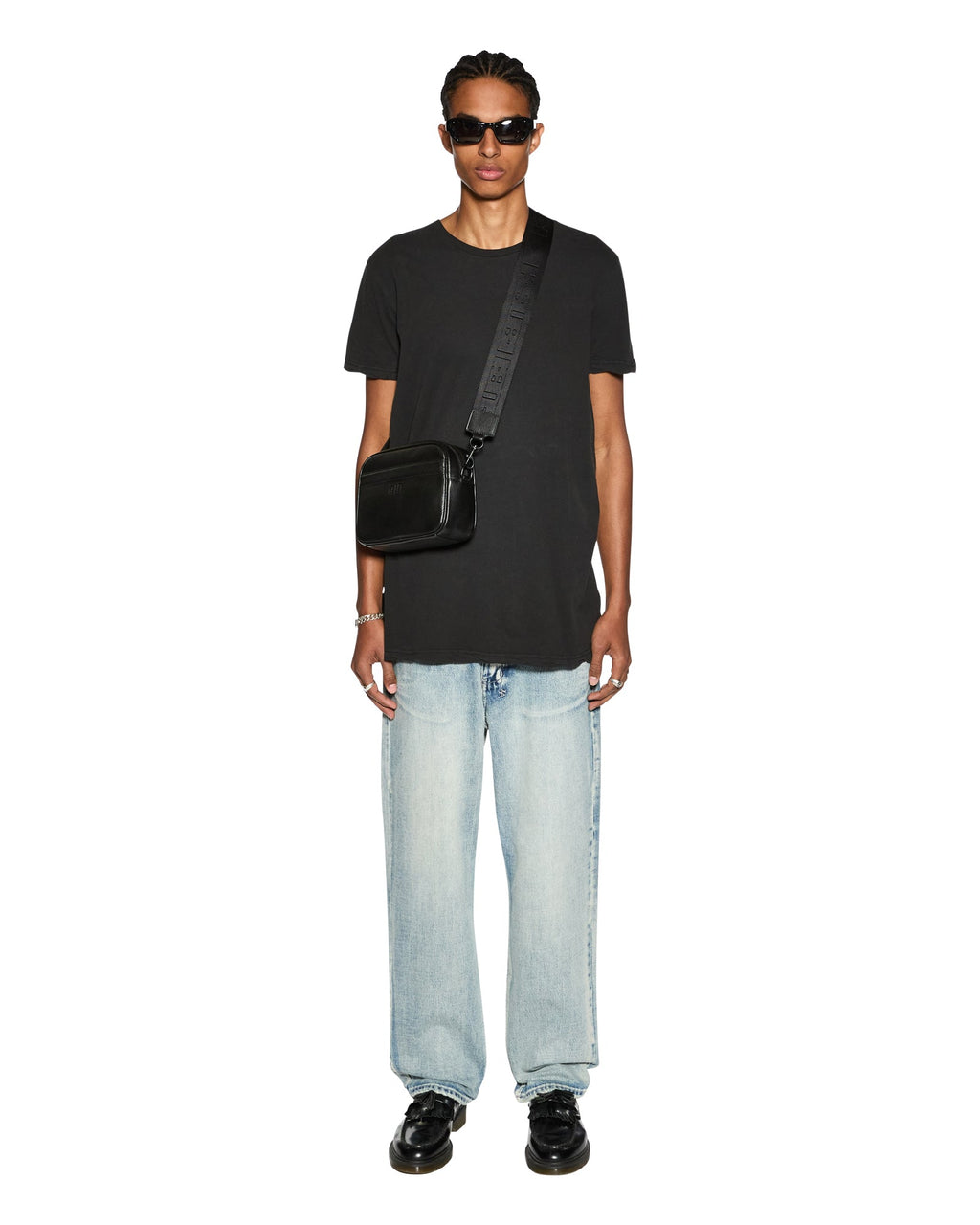 MENS SEEING LINES SS TEE BLACK TEES