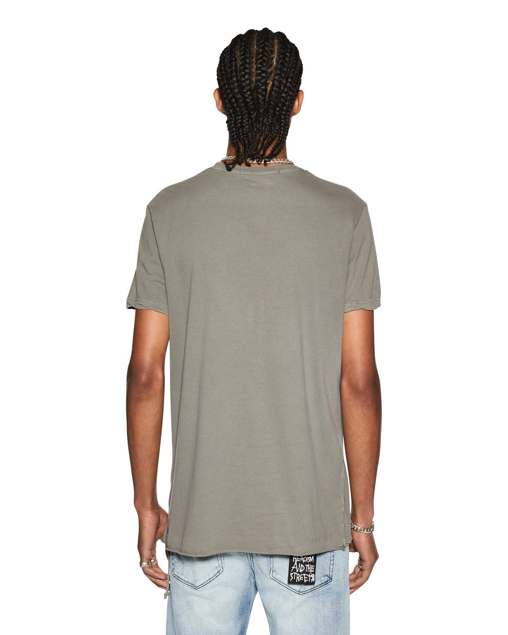 MENS SEEING LINES SS TEE VINTAGE GREY TEES