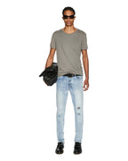 MENS SEEING LINES SS TEE VINTAGE GREY TEES