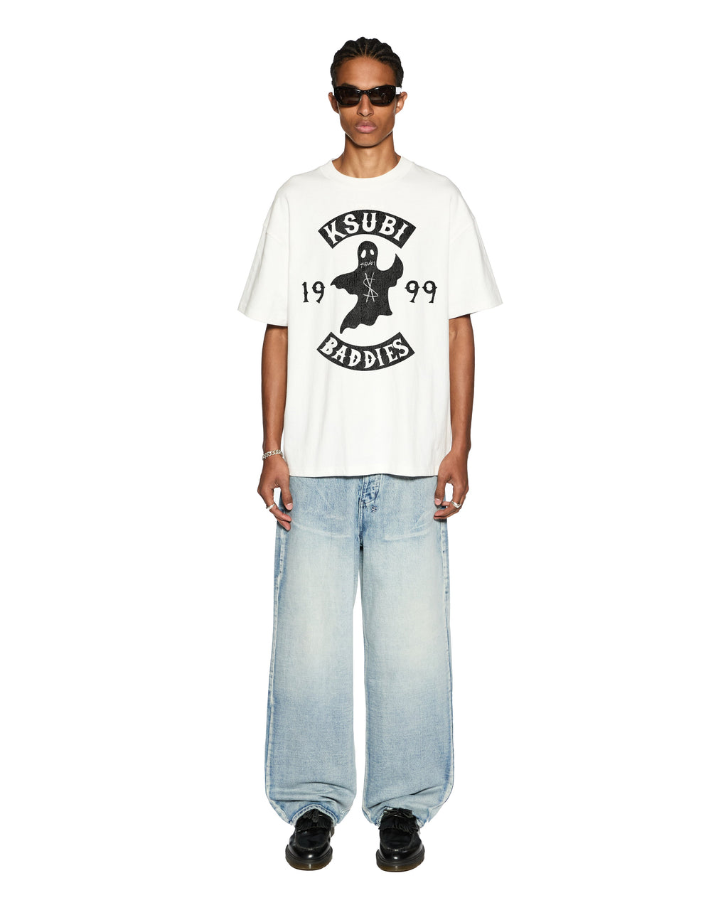 MENS BADDIES EKCESS VINTAGE WHITE TEES