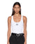 WOMENS  STACKED ORIGIN TANK WHITE FITTED FASHION TOPS