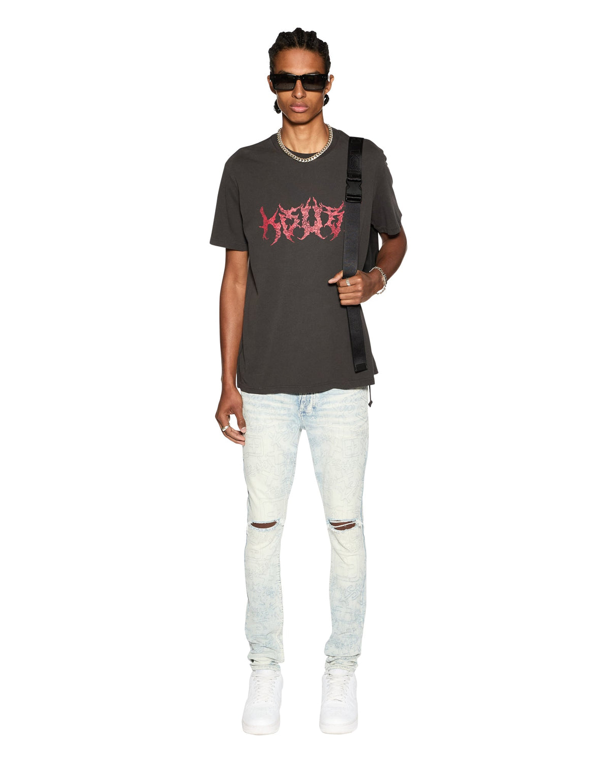 Mens Van Winkle Stencil Legacy Skinny Denim Jeans - Denim