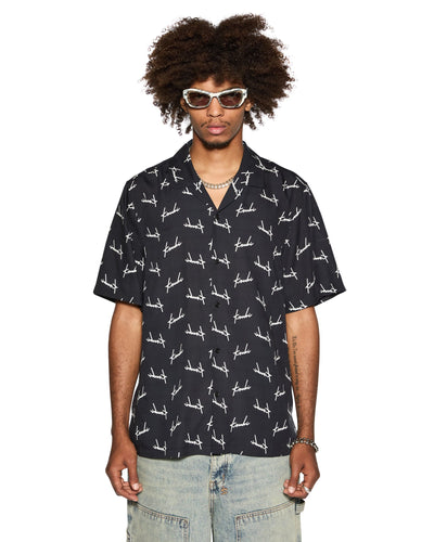 SKRIPT RESORT SS SHIRT BLACK