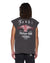 MENS  TRUCKSTOP EKCESS CUTOFF FADED BLACK OVERSIZED TEES
