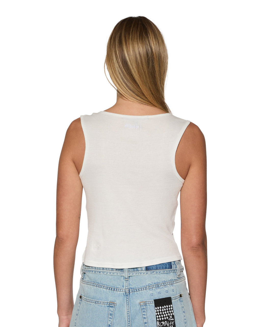 WOMENS TWISTED TANK WHITE FASHION TOPS