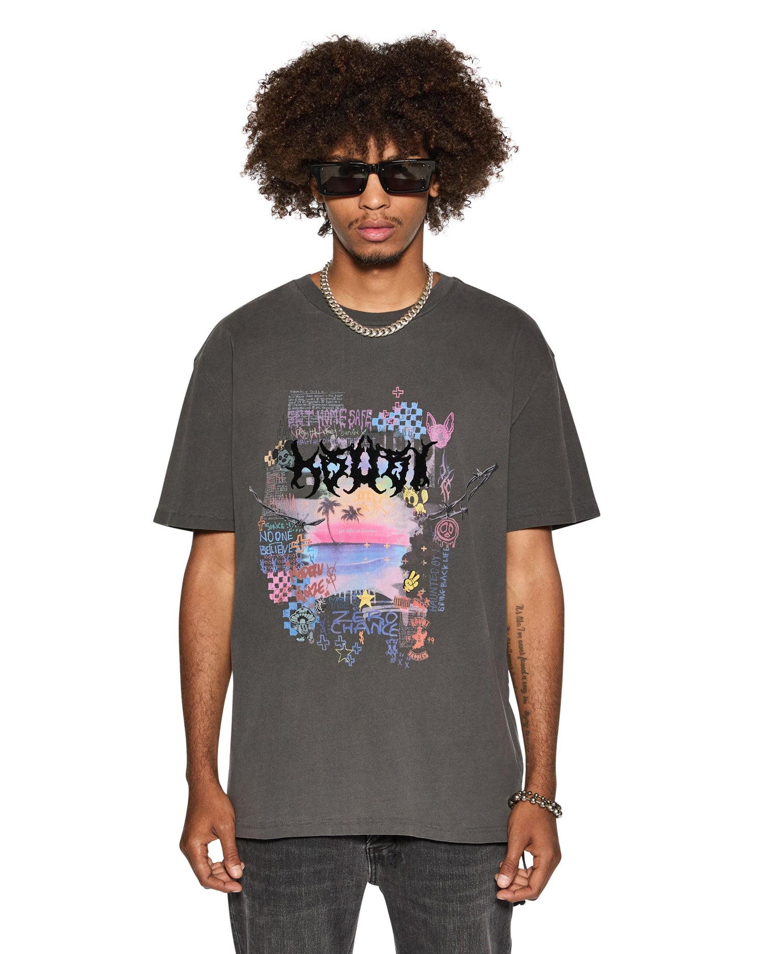 VANDALS BIGGIE SS TEE FADED BLACK