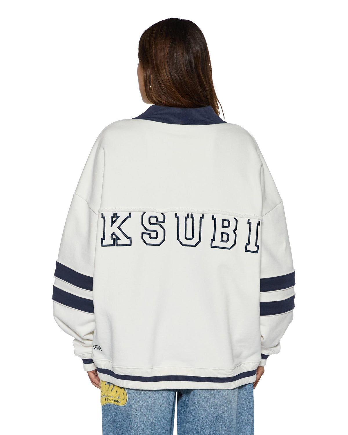 99 BOYFRIEND POLO SWEATSHIRT VINTAGE WHITE