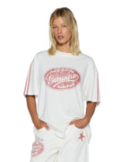 Womens Genuine Boyfriend Ss Tee Vintage White Oversized Tees - White