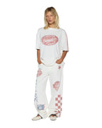 Womens Genuine Boyfriend Ss Tee Vintage White Oversized Tees - White