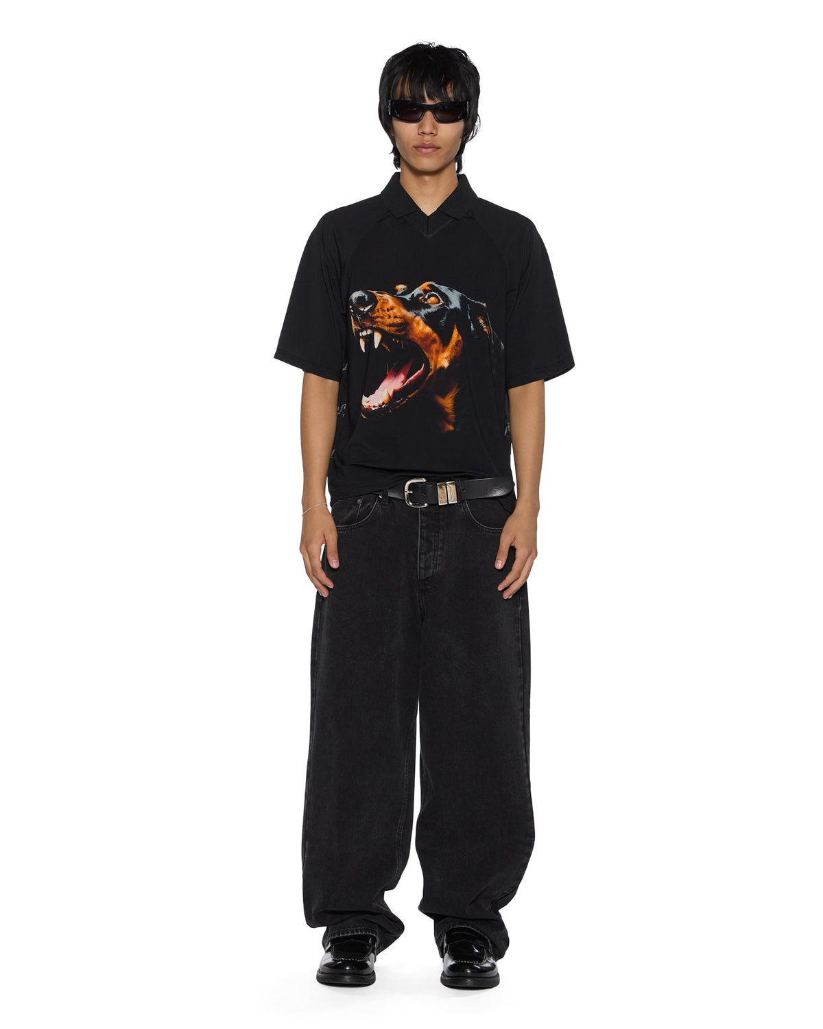 WOMENS MOWALOLA DOBERMAN JERSEY BLACK FASHION TOPS