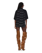 WOMENS MOWALOLA DOBERMAN JERSEY BLACK FASHION TOPS