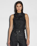 Womens Paradigm Gilet Midnight Slim Fashion Tops - Black