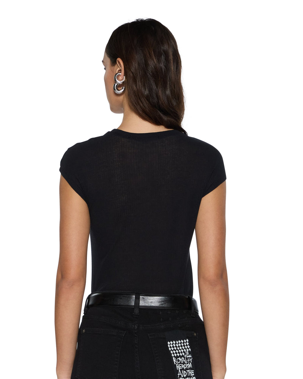 WOMENS STAPLE SS TEE BLACK SHEER TEES