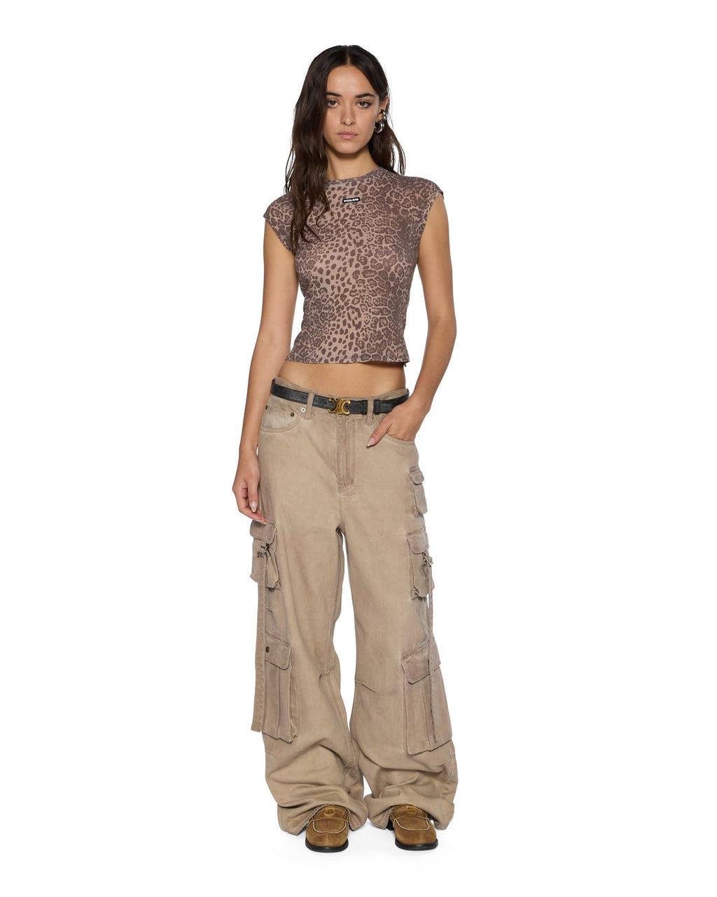 WOMENS STAPLE SS TEE LEOPARD TEES