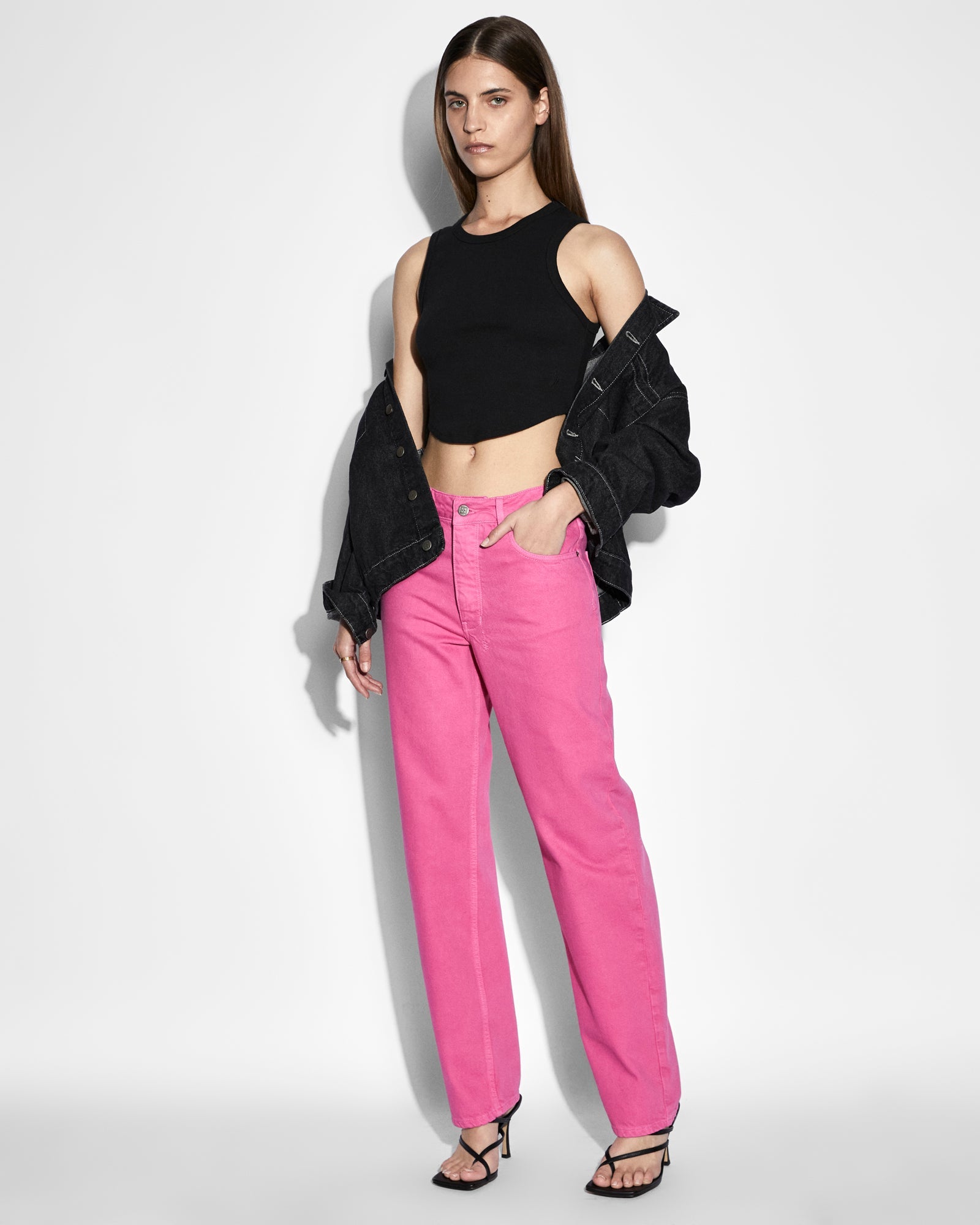 WOMENS SYNDICATE TANK BLACK FITTED FASHION TOPS