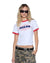 WOMENS  VARSITY SHRUNKEN SS TEE WHITE SLIM TEES