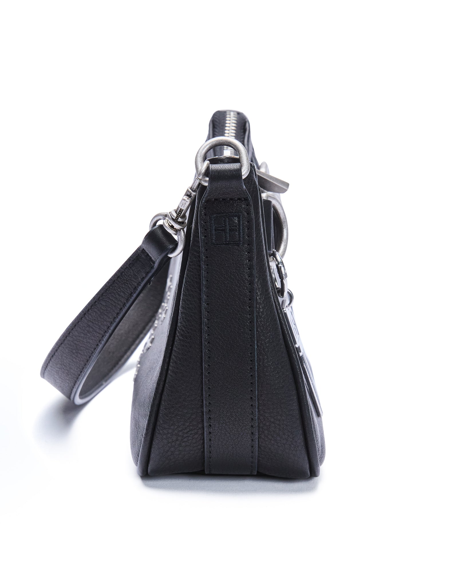  TRASH BAG MINI BLACK LEATHER BAGS