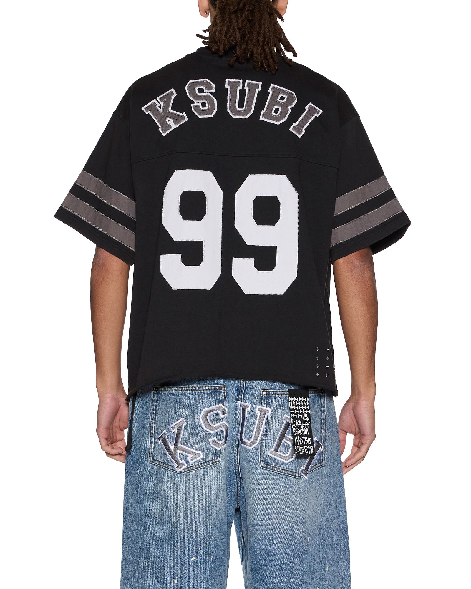 MENS  DUKE SS JERSEY BLACK OVERSIZED TEES