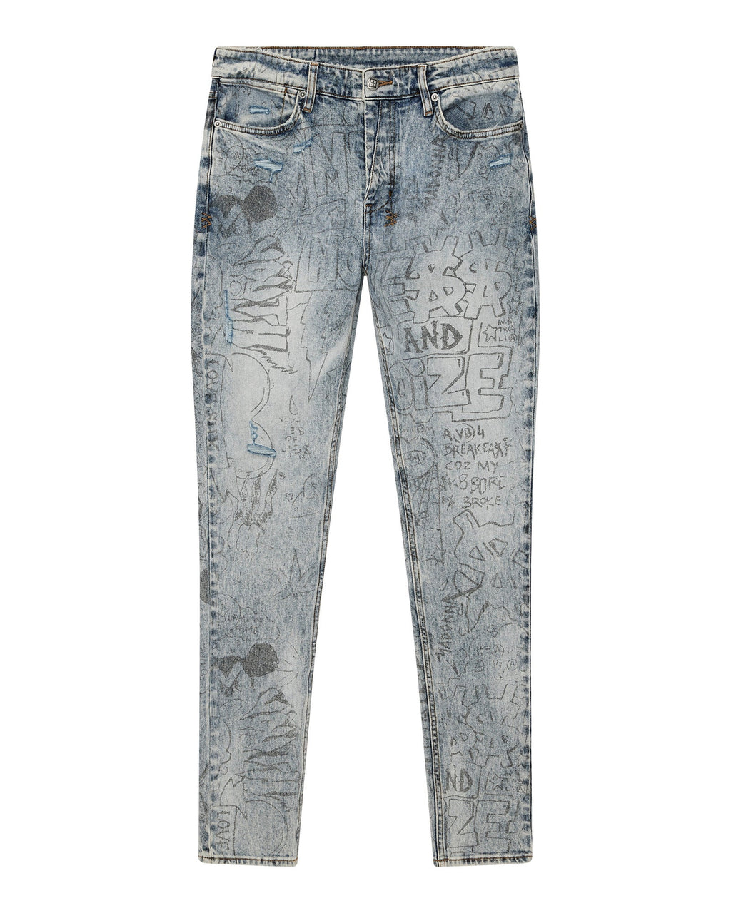 Mens Van Winkle Bunker Blue Noize Skinny Denim Jeans - Denim