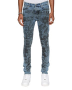 Mens Van Winkle Champagne Sketch Skinny Denim Jeans - Denim