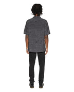Mens Verses Resort Ss Shirt Black Regular Shirts - Black