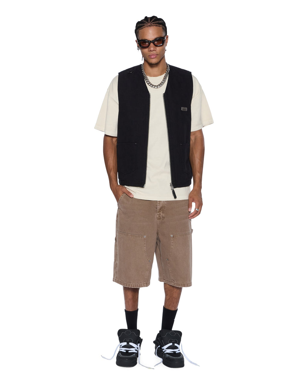 MENS BATTLER VEST BLACK FASHION TOPS