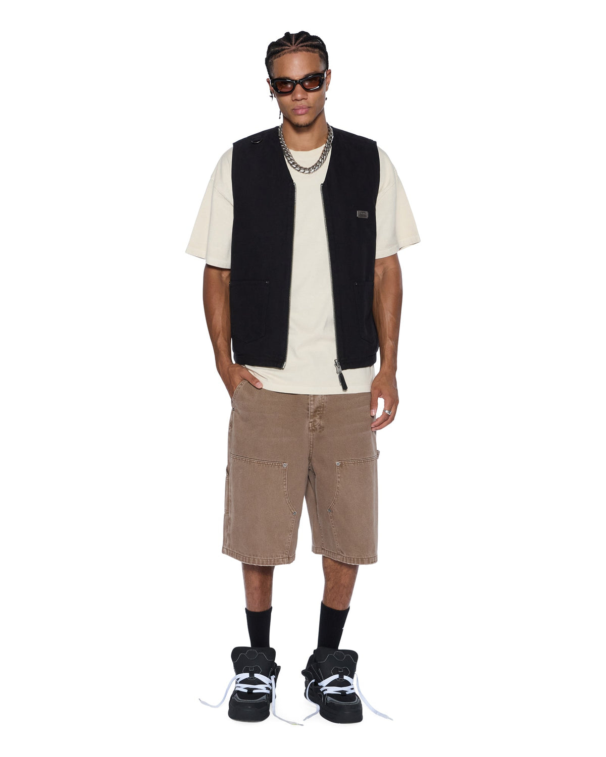 MENS BATTLER VEST BLACK FASHION TOPS