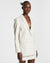 WOMENS  VIVIAN LEATHER BLAZER OFF WHITE RELAXED JACKETS
