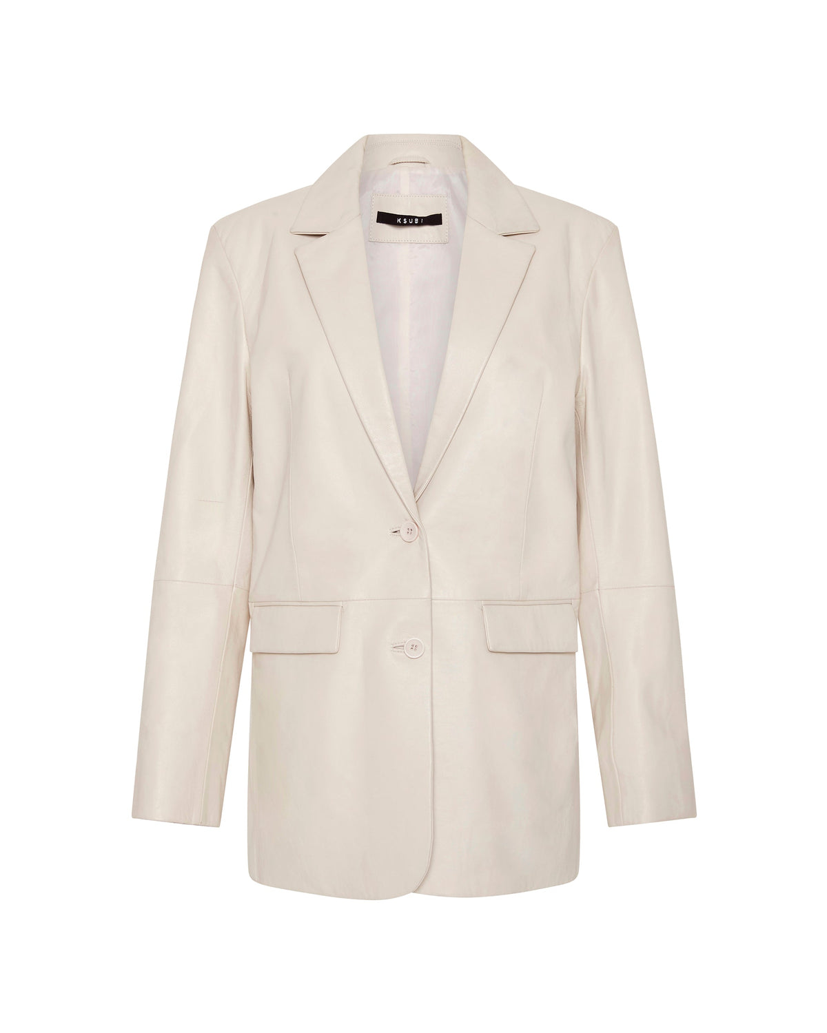 WOMENS VIVIAN LEATHER BLAZER OFF WHITE JACKETS