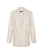 WOMENS VIVIAN LEATHER BLAZER OFF WHITE JACKETS