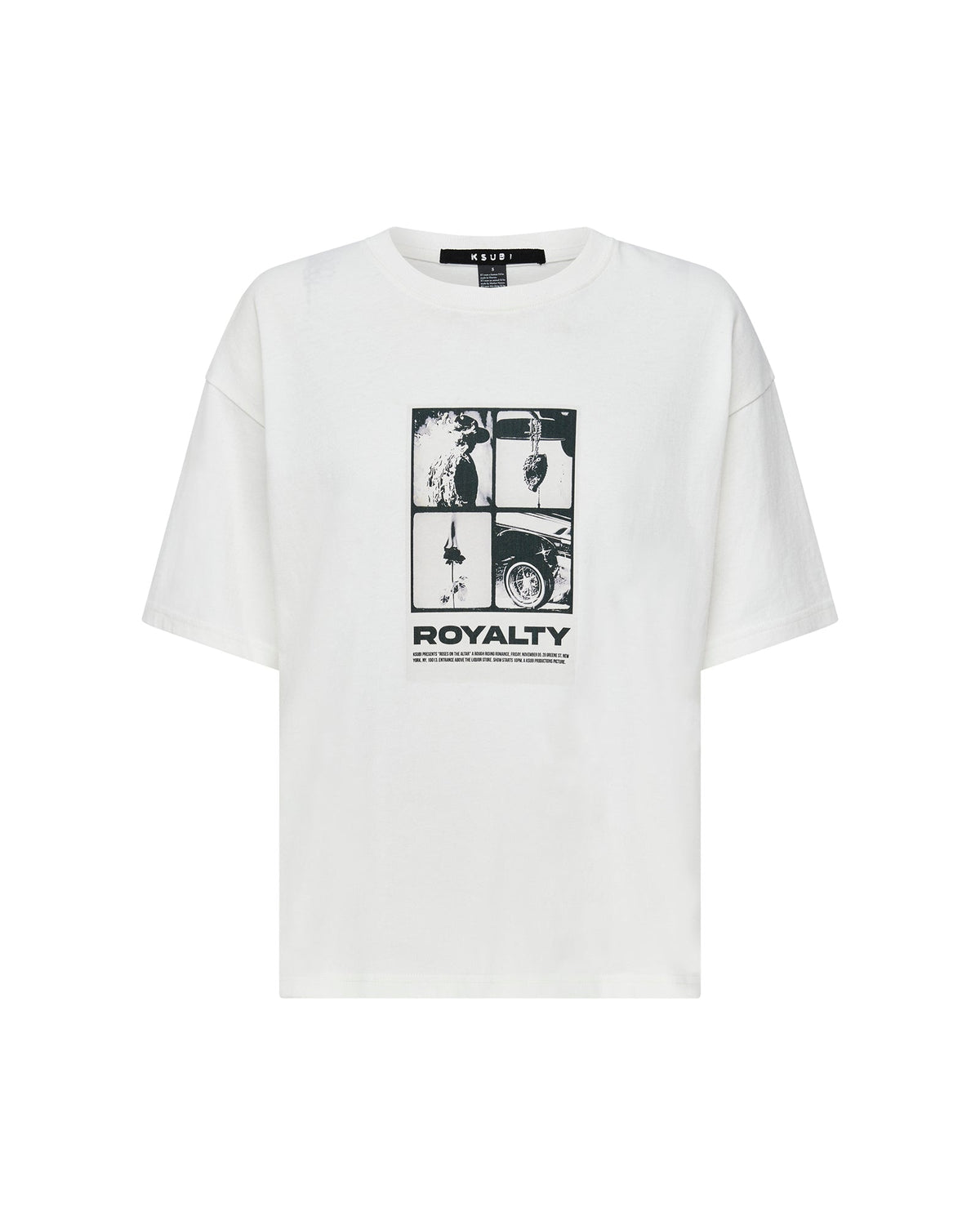 Womens Royalty Everyday Ss Tee Vintage White Regular Tees - White