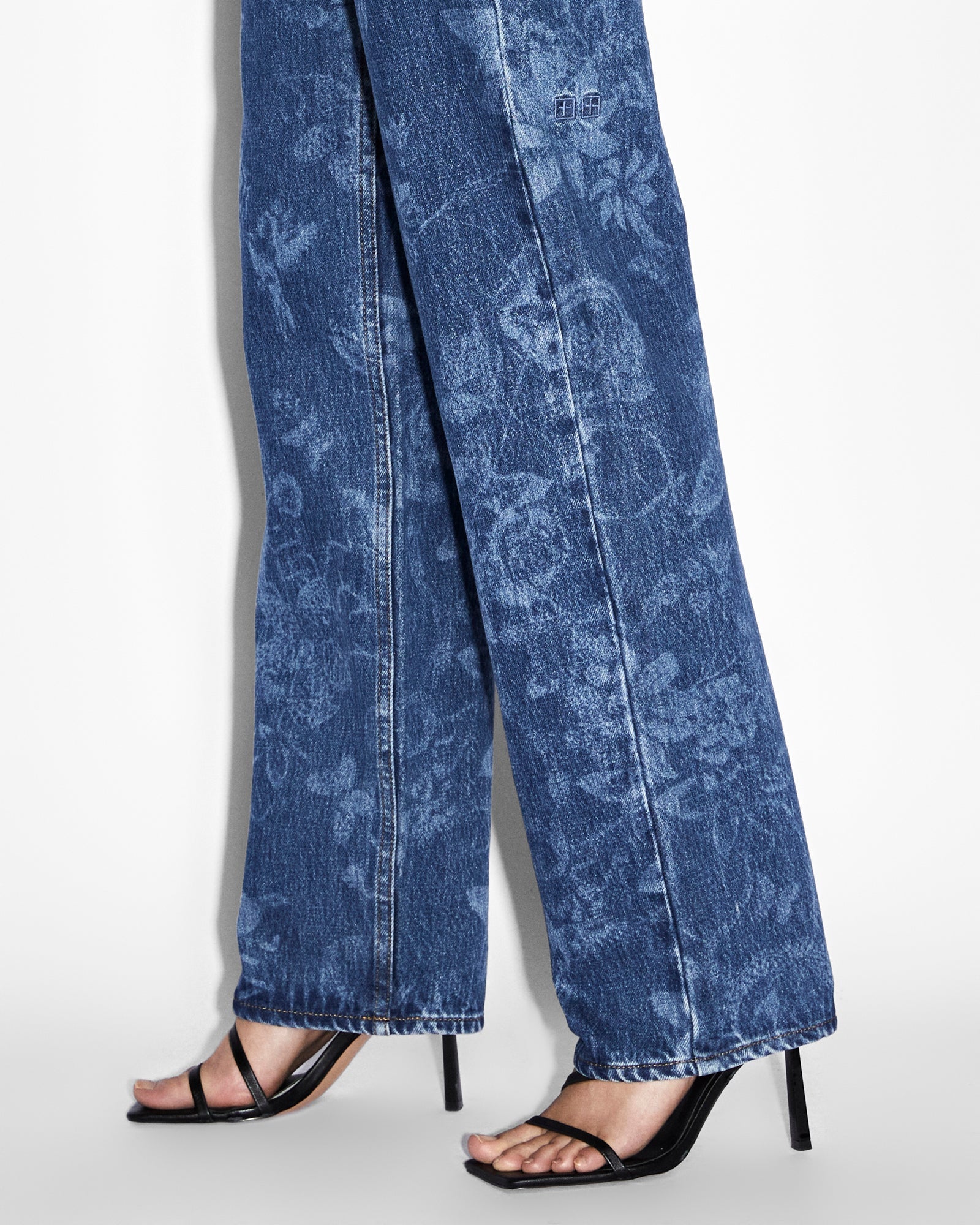 WOMENS  PLAYBACK IMPRINT STRAIGHT DENIM JEANS