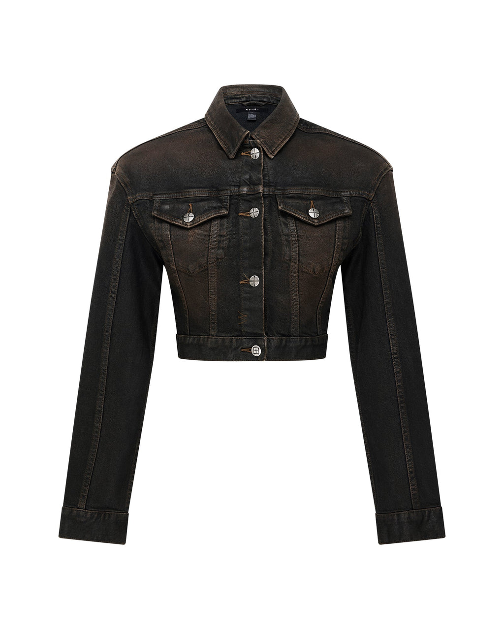 Womens Define Tucker Greased Oversized Jackets - Brown