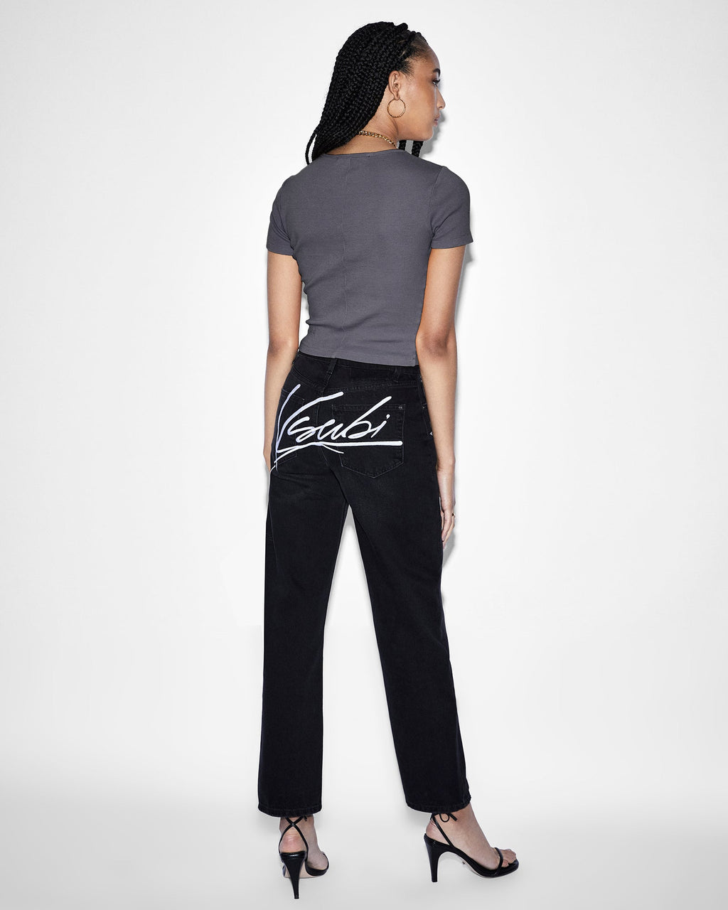 Womens Brooklyn Jean Twilight Tour Straight Denim Jeans - Black