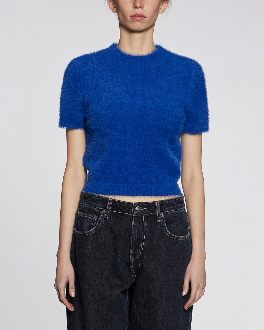 WOMENS CYBER SS KNIT TOP COBALT KNITWEAR