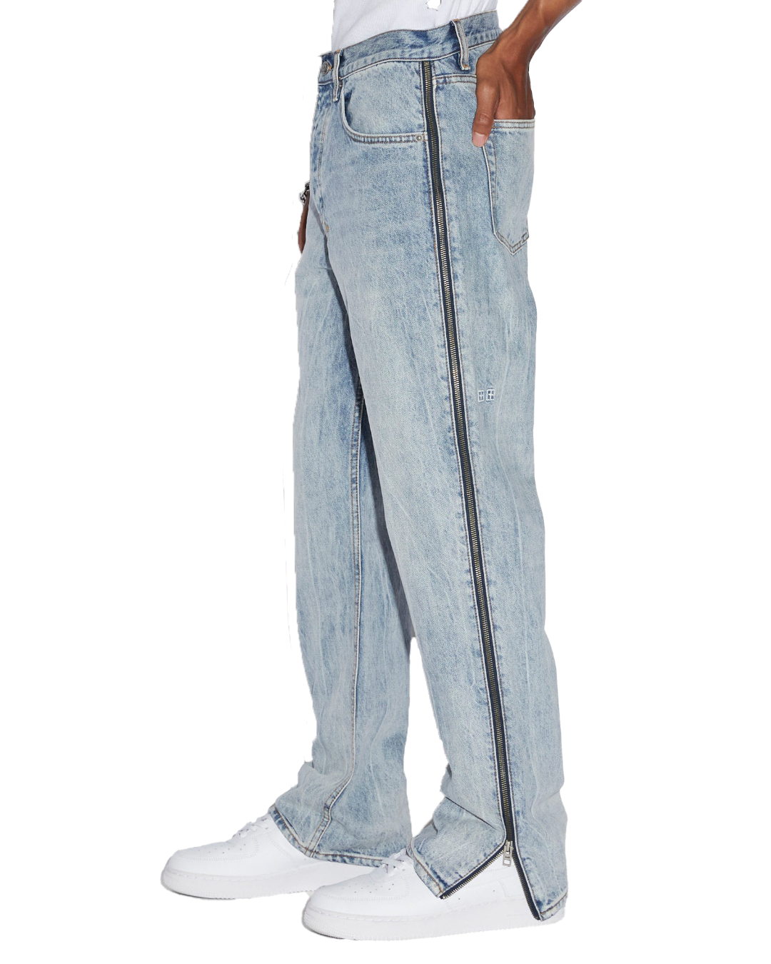 MENS ANTI K ZIPPED DYNAMITE DENIM JEANS