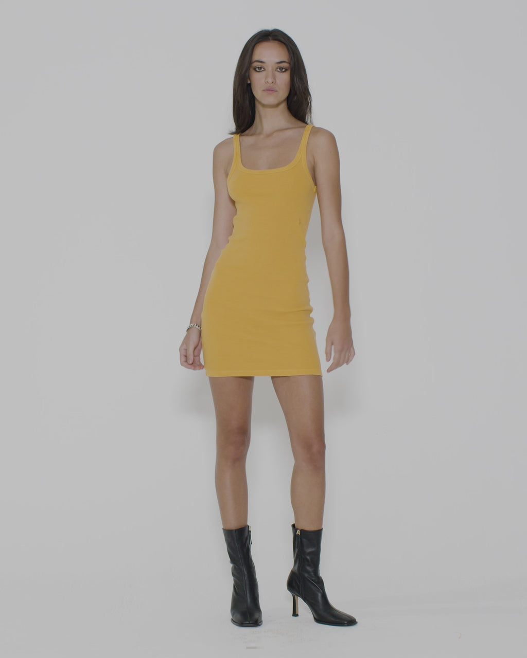 Womens Arise Tank Dress Flame Fitted Dresses - Orange
