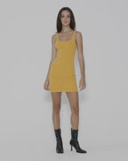Womens Arise Tank Dress Flame Fitted Dresses - Orange