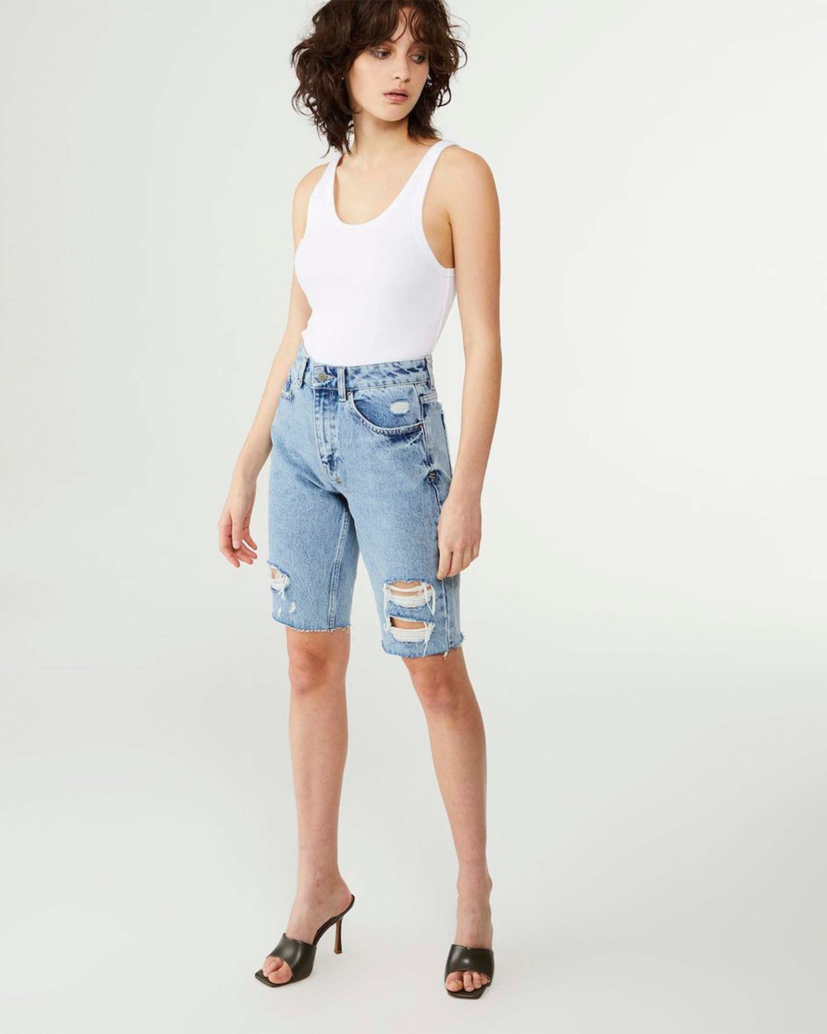 Womens App Laye Short Overkast Slim Walkshorts - Denim